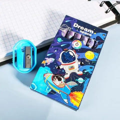 Space Explorer Kids Stationery Gift Set | 6-in-1 School Supplies Kit with Pencil Box | Fun Birthday Gift.
