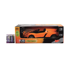 High-Speed RC Racing Car with Rechargeable Battery | Electric Remote Control Toy with LED Lights | Blue.