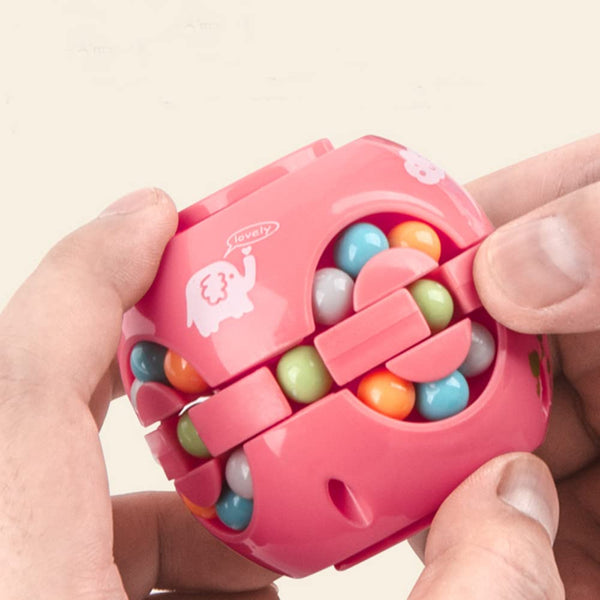 Infinity Cube Fidget Toy | Stress & Anxiety Relief Sensory Toy | Rotating Magic Bean Puzzle.