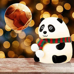 Silicone Panda Touch Night Lamp for Kids | 7-Color Changing USB Rechargeable Light | Gesture Control.