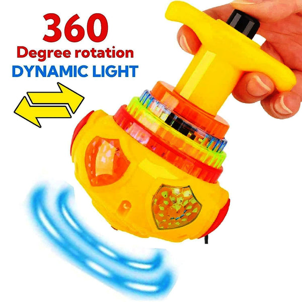 Musical Light-Up Spinning Top Toy | LED Flashing Laser & Music Gyro for Kids | Pack of 1.