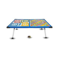 Foldable Bed Study Table with Built-in Ludo & Snakes and Ladders | Kids Learning & Gaming Desk.