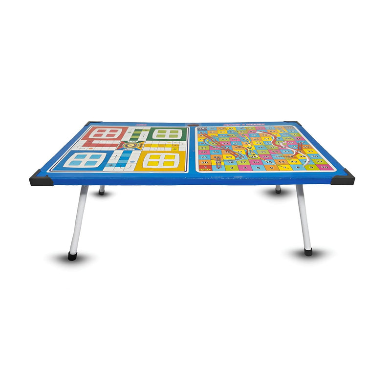 Foldable Bed Study Table with Built-in Ludo & Snakes and Ladders | Kids Learning & Gaming Desk.