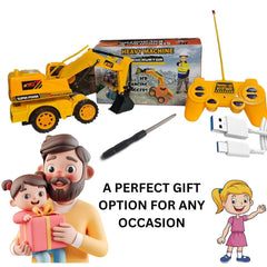 Full-Function RC JCB Excavator Toy | Remote Control Construction Truck with Lights & Sounds | Crawler Vehicle.