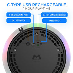 Rechargeable Hover Football with LED Lights | Indoor Floating Air Soccer Ball for Kids | USB Charging.