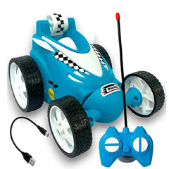 Rechargeable Mini RC Stunt Car | 360° Rotating 4WD Remote Control Car | USB Charging (Multi Color).