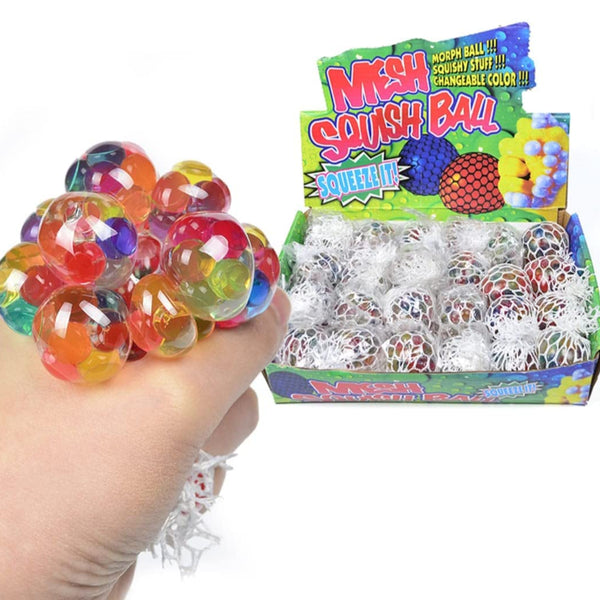 Mesh Squishy Grape Ball Stress Toy | Squeeze Ball for Anxiety & Stress Relief | Fidget Vent Toy (1-Pack).