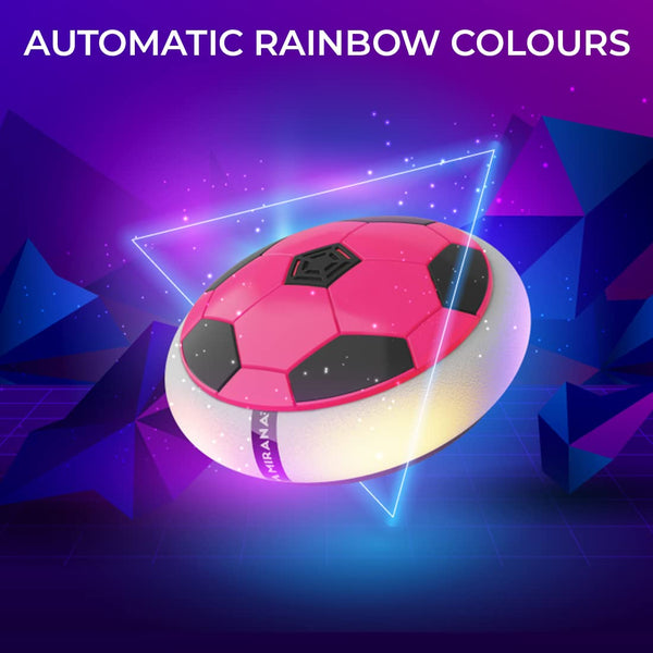 Rechargeable Hover Football with LED Lights | Indoor Floating Air Soccer Ball for Kids | USB Charging.