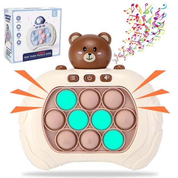 Quick Push Bubble Fidget Game (Any Shape) | Handheld Electronic Pop Game for Stress Relief | Speed Push Toy.