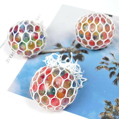 Mesh Squishy Grape Ball Stress Toy | Squeeze Ball for Anxiety & Stress Relief | Fidget Vent Toy (1-Pack).