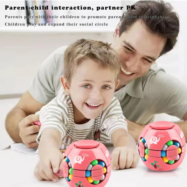 Infinity Cube Fidget Toy | Stress & Anxiety Relief Sensory Toy | Rotating Magic Bean Puzzle.