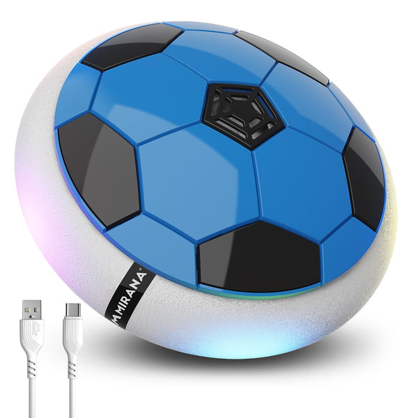 Rechargeable Hover Football with LED Lights | Indoor Floating Air Soccer Ball for Kids | USB Charging.