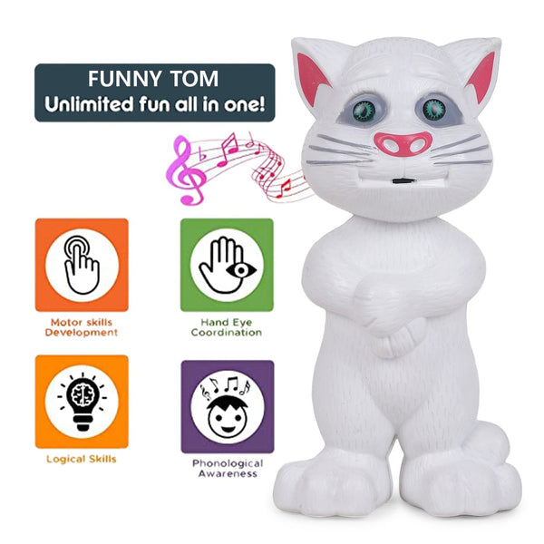 Intelligent Talking Tom Cat Toy with Mimicry | Interactive Touch & Voice Recording | Tom Tiny's World.