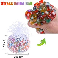Mesh Squishy Grape Ball Stress Toy | Squeeze Ball for Anxiety & Stress Relief | Fidget Vent Toy (1-Pack).