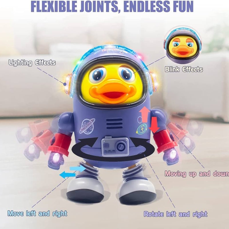 Dancing Space Duck Toy – Musical Light-Up Toy for Kids, Toddlers, Boys & Girls – Dancing Duck with Sounds & Lights – Interactive Gift for Ages 1+