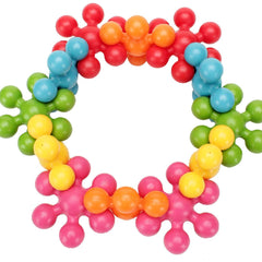 100-Piece Star Links Building Blocks | Interlocking Snowflake Discs | Educational Construction Toy.