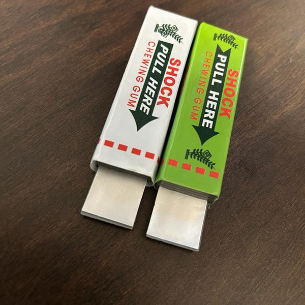 Electric Shock Chewing Gum Prank Toy (2-Pack) | Funny Gag Joke for Friends & Family | Harmless Practical Joke.