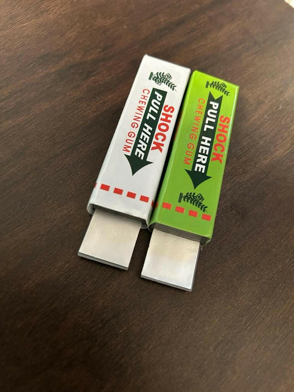 Electric Shock Chewing Gum Prank Toy (2-Pack) | Funny Gag Joke for Friends & Family | Harmless Practical Joke.