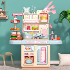 Kids Plastic Kitchen Pretend Play Set | Mini Cooking Toy Set with Utensils | Fun Birthday Gift.