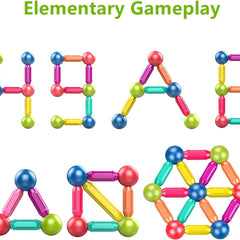 Magnetic Sticks & Balls Building Set | Educational Stacking & Construction Toy | STEM Magnet Blocks.