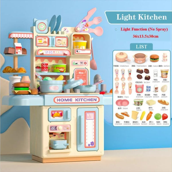 Kids Plastic Kitchen Pretend Play Set | Mini Cooking Toy Set with Utensils | Fun Birthday Gift.