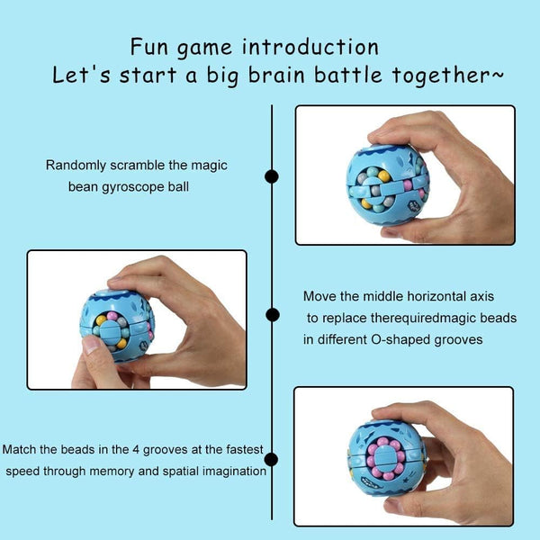 Infinity Cube Fidget Toy | Stress & Anxiety Relief Sensory Toy | Rotating Magic Bean Puzzle.
