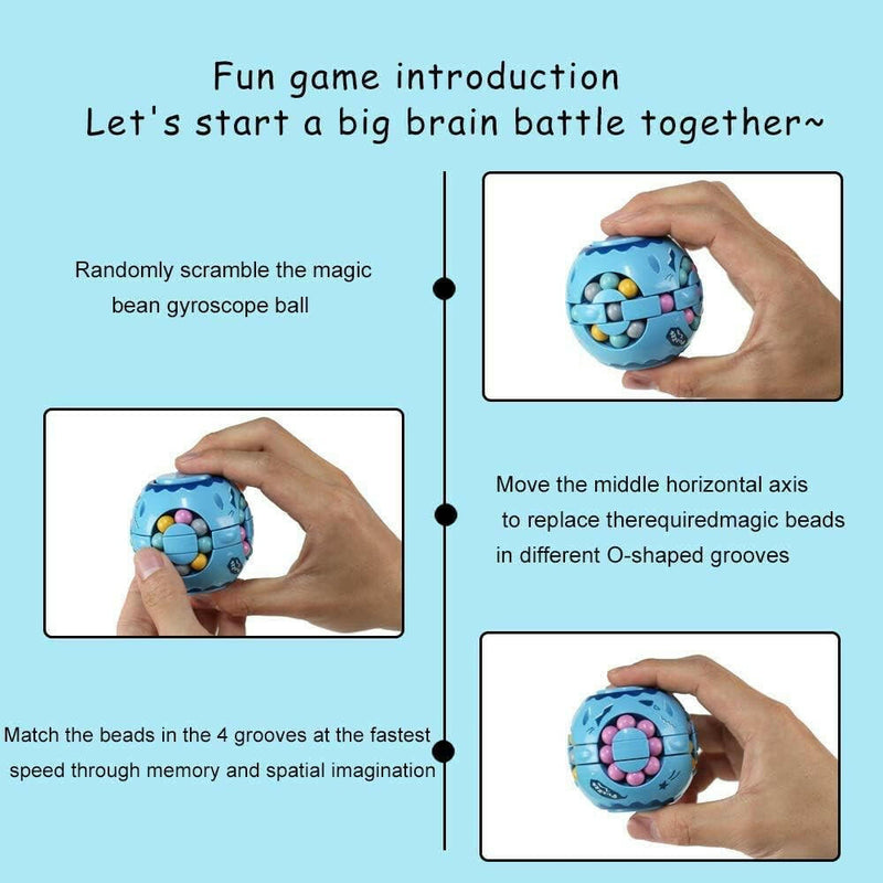 Infinity Cube Fidget Toy | Stress & Anxiety Relief Sensory Toy | Rotating Magic Bean Puzzle.