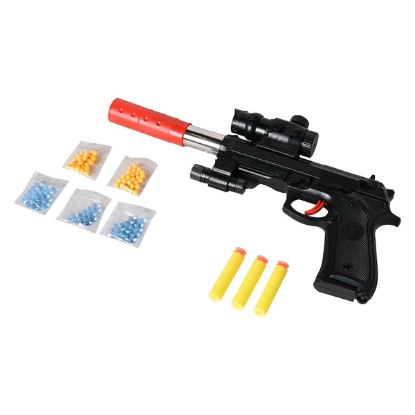 Modina Black Battle Royale Toy Gun | Soft Water & BB Bullet Blaster | Easy-to-Use for Kids.