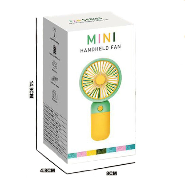 Portable Rechargeable Mini Hand Fan | Lightweight Handheld Fan with Low Noise | Indoor & Outdoor Use.