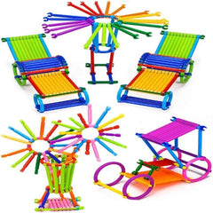 200+ Piece Smart Stick Building Blocks for Kids | Unbreakable Interlocking Toys | Educational Construction Set.