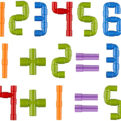 85-Piece Pipe Puzzle Building Blocks Set with Wheels | Educational Construction Toy for Kids 3-8 Years.