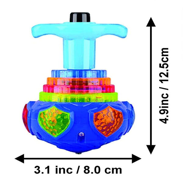 Musical Light-Up Spinning Top Toy | LED Flashing Laser & Music Gyro for Kids | Pack of 1.