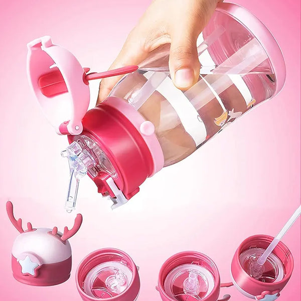 Deer Horn Water Bottle for Kids | BPA Free | 600ml.