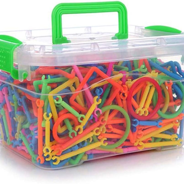 200+ Piece Smart Stick Building Blocks for Kids | Unbreakable Interlocking Toys | Educational Construction Set.