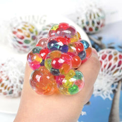 Mesh Squishy Grape Ball Stress Toy | Squeeze Ball for Anxiety & Stress Relief | Fidget Vent Toy (1-Pack).