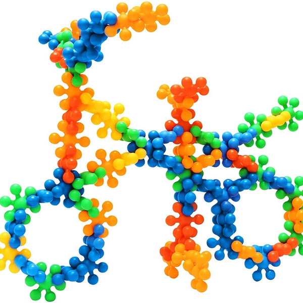100-Piece Star Links Building Blocks | Interlocking Snowflake Discs | Educational Construction Toy.