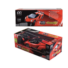 High-Speed RC Racing Car with Rechargeable Battery | Electric Remote Control Toy with LED Lights | Blue.