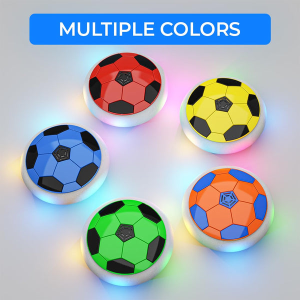 Rechargeable Hover Football with LED Lights | Indoor Floating Air Soccer Ball for Kids | USB Charging.