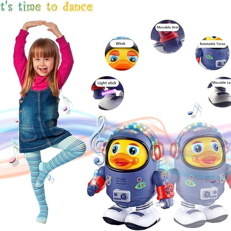 Dancing Space Duck Toy – Musical Light-Up Toy for Kids, Toddlers, Boys & Girls – Dancing Duck with Sounds & Lights – Interactive Gift for Ages 1+