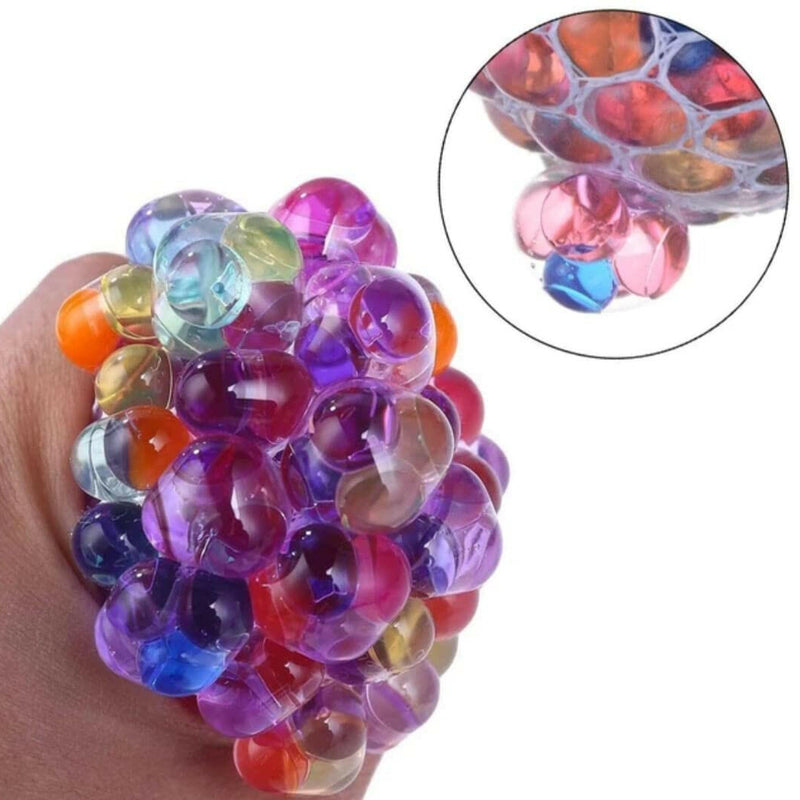 Mesh Squishy Grape Ball Stress Toy | Squeeze Ball for Anxiety & Stress Relief | Fidget Vent Toy (1-Pack).