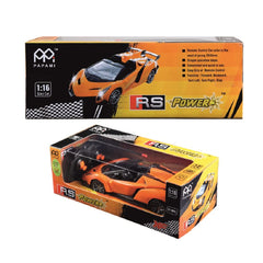 High-Speed RC Racing Car with Rechargeable Battery | Electric Remote Control Toy with LED Lights | Blue.