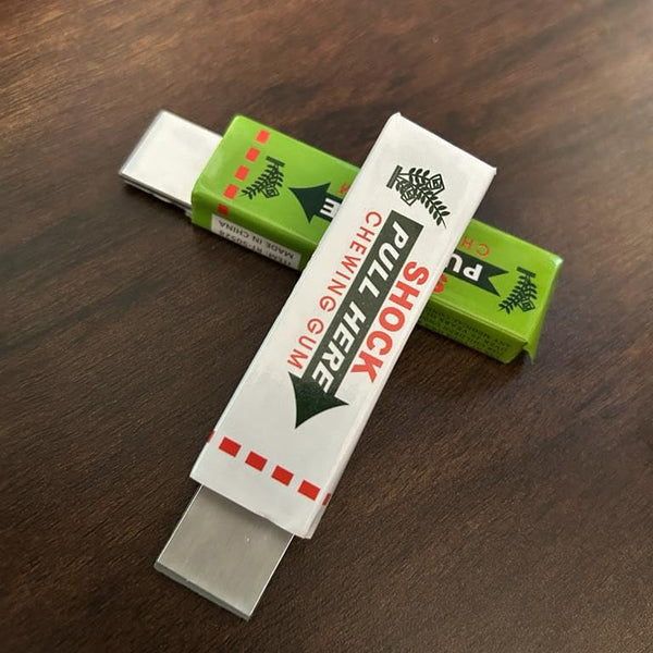 Electric Shock Chewing Gum Prank Toy (2-Pack) | Funny Gag Joke for Friends & Family | Harmless Practical Joke.
