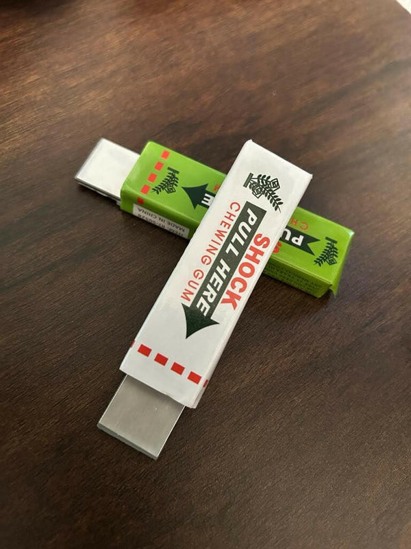 Electric Shock Chewing Gum Prank Toy (2-Pack) | Funny Gag Joke for Friends & Family | Harmless Practical Joke.