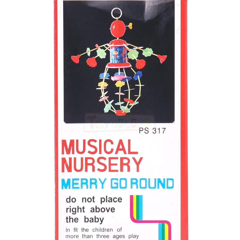 Classic Wind-Up Musical Merry-Go-Round | Soothing Sound Carousel Toy for Kids | No Batteries Needed.