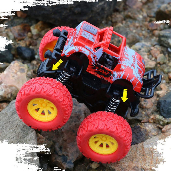 Off-Road Pull-Back Monster Truck Toy | Sturdy Shockproof 4-Wheel Vehicle for Kids | Racing Game Car.