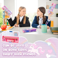 Multifunctional Pencil Box for Boys | Pencil Case with Built-in Calculator & Sharpener | Cool School Supplies.