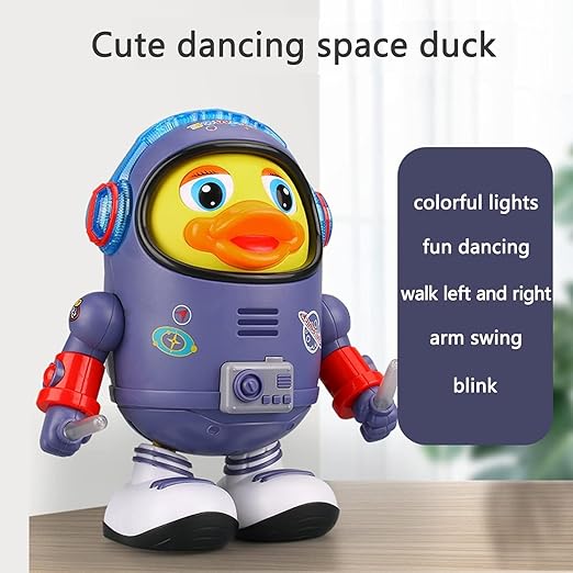 Dancing Space Duck Toy – Musical Light-Up Toy for Kids, Toddlers, Boys & Girls – Dancing Duck with Sounds & Lights – Interactive Gift for Ages 1+