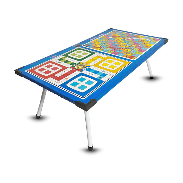 Foldable Bed Study Table with Built-in Ludo & Snakes and Ladders | Kids Learning & Gaming Desk.
