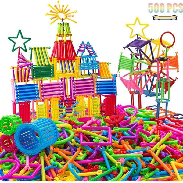 200+ Piece Smart Stick Building Blocks for Kids | Unbreakable Interlocking Toys | Educational Construction Set.