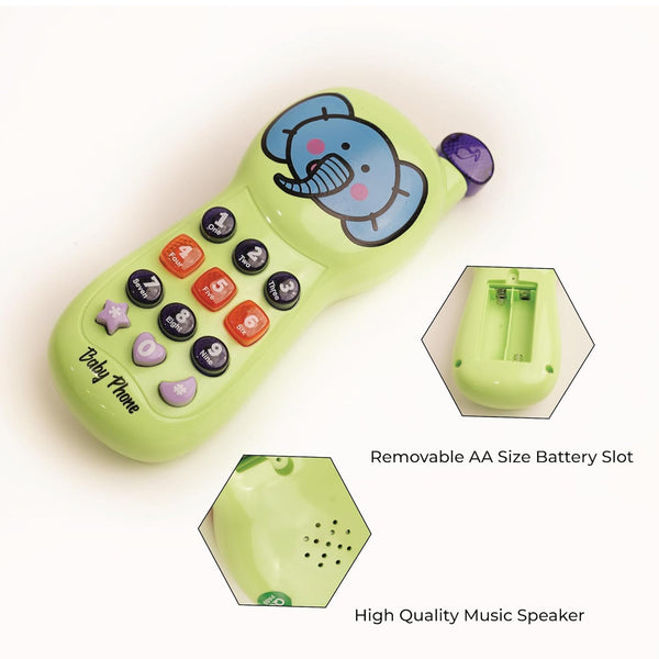 Kids Musical Toy Phone with Lights & Sounds | Pretend Play Cellphone for Boys & Girls | Color Varies.